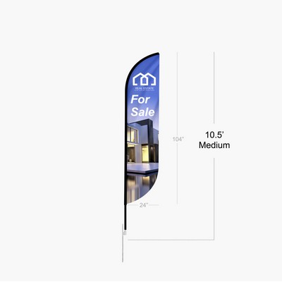 10.5' Feather Convex Flag Double Sided