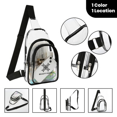Personalized Clear Crossbody Sling Backpack