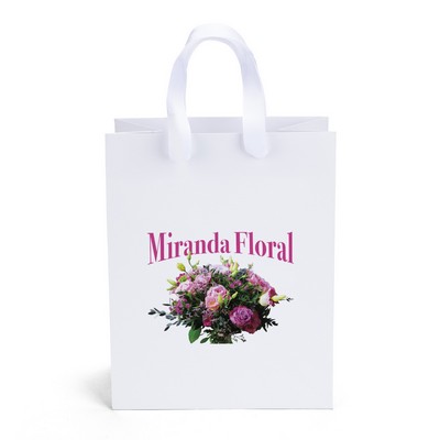 Elizabeth™ - Ribbon Handle Matte Eurotote - Dynamic Color (7 3/4" x 4 3/4" x 9 3/4")