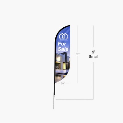 9' Feather Convex Flag Single Sided